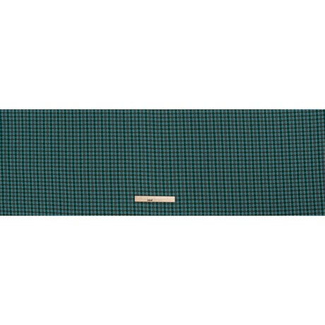 Wool Blend Tweedy Twill - Cerulean Blue, Olive and Dark Green Diamonds