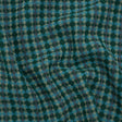 Wool Blend Tweedy Twill - Cerulean Blue, Olive and Dark Green Diamonds