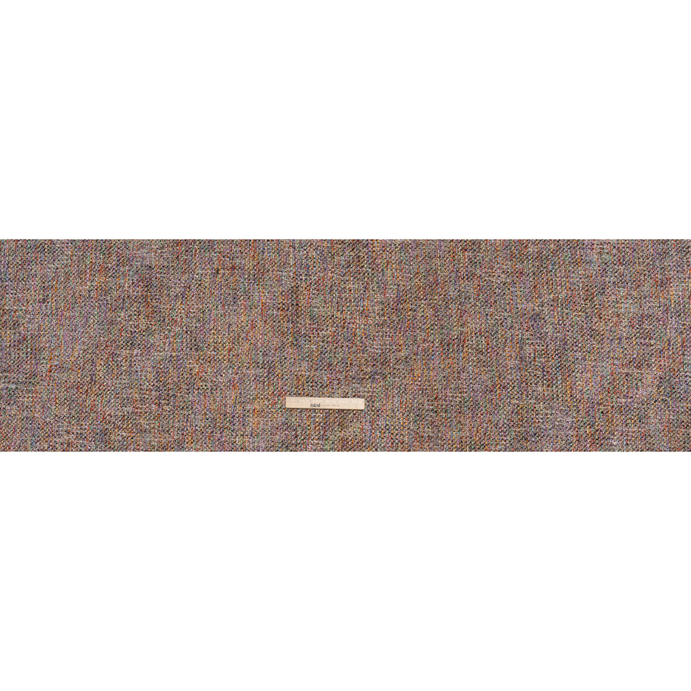Polyester Tweed Woven - Rainbow and Metallic Gold Mottle
