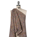 Polyester Tweed Woven - Rainbow and Metallic Gold Mottle