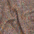 Polyester Tweed Woven - Rainbow and Metallic Gold Mottle