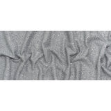 Metallic Embellished Tweed - Bright Silver with Sequins and Eyelash Fringe