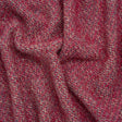 Polyester Twill Tweed with Metallic Eyelash Fringe - Magenta, Warm Purple and Gold