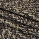 Polyester and Wool Blend Tweed - Tan, Beige and Black Herringbone