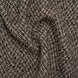 Polyester and Wool Blend Tweed - Tan, Beige and Black Herringbone
