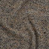 Fuzzy Polyester and Wool Blend Woven Metallic Tweed - Tan, Gray and Gold