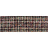 Textural Wool Blend Tweed with Metallic Accents - Black, White and Rainbow Plaid