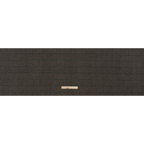 Wool Blend Twill Tweed - Black, Gray and Red Subtle Stripes
