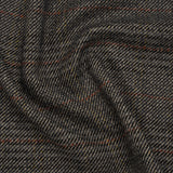 Wool Blend Twill Tweed - Black, Gray and Red Subtle Stripes