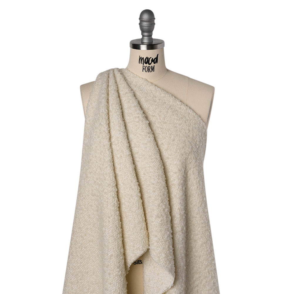 Wool Blend Boucle Tweed - Ivory