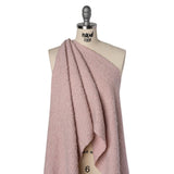 Wool Blend Boucle Tweed - Dusty Pink