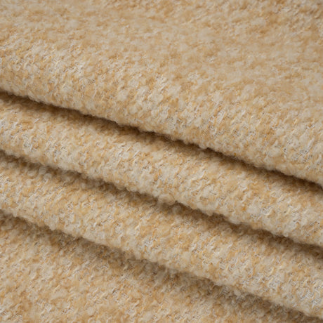Wool Blend Boucle Tweed - Beige and Tan