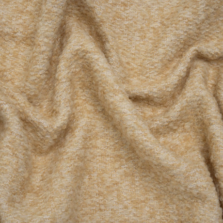 Wool Blend Boucle Tweed - Beige and Tan
