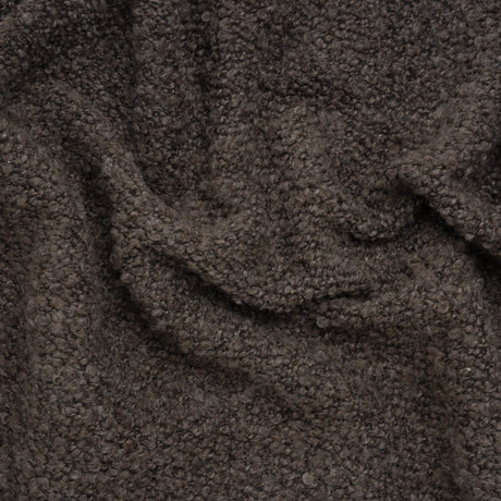 Wool Blend Boucle Tweed - Brown