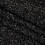 Wool Blend Boucle Tweed - Black and Brown