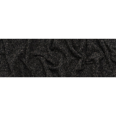 Wool Blend Boucle Tweed - Black and Brown