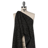 Wool Blend Boucle Tweed - Black and Brown
