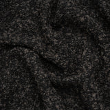 Wool Blend Boucle Tweed - Black and Brown