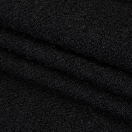 Wool Blend Boucle Tweed - Black