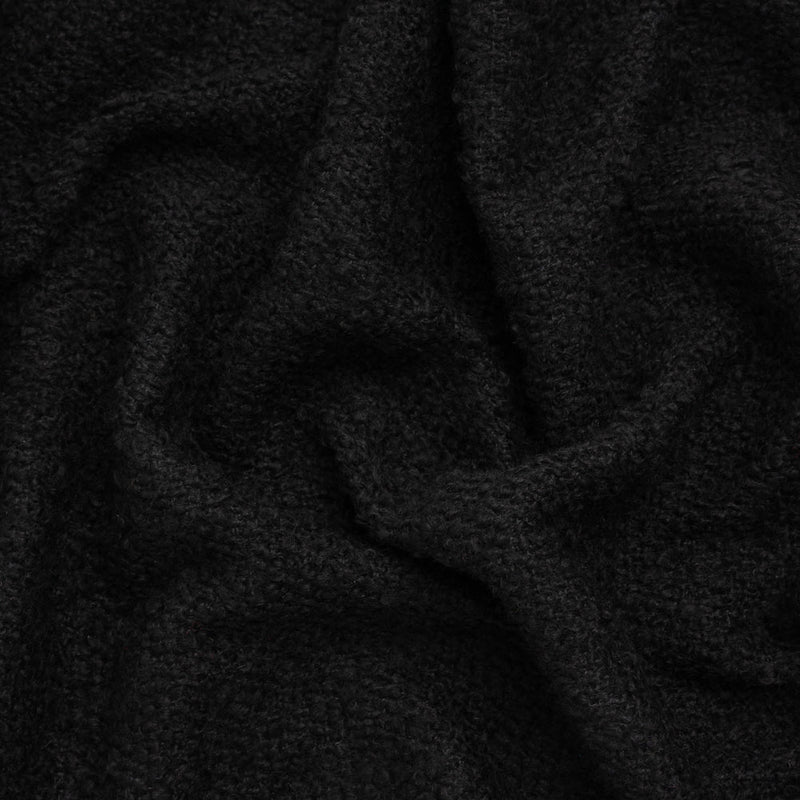 Wool Blend Boucle Tweed - Black
