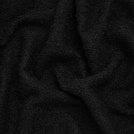 Wool Blend Boucle Tweed - Black