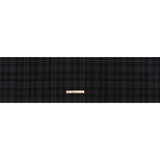 Wool Blend Twill Tweed - Black, Gray and Purple Plaid