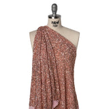 Recycled Polyester All-Over Circular Baby Sequins on Stretch Mesh - Pink - Divine Collection