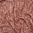 Recycled Polyester All-Over Circular Baby Sequins on Stretch Mesh - Pink - Divine Collection