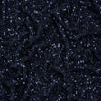 Recycled Polyester All-Over Circular Baby Sequins on Stretch Mesh - Navy - Divine Collection