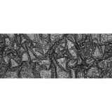 Recycled Polyester Circle Sequin Stripes on Stretch Mesh - Silver on Black - Transcendent Collection