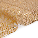 Recycled Polyester Circle Sequin Stripes on Stretch Mesh - Gold - Transcendent Collection