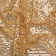 Recycled Polyester Circle Sequin Stripes on Stretch Mesh - Gold - Transcendent Collection