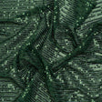 Recycled Polyester Circle Sequin Stripes on Stretch Mesh - Green - Transcendent Collection