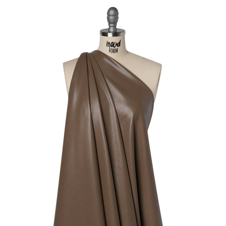 Buttery Faux Leather with Brushed Suede-like Backing - Taupe - Veronica Collection