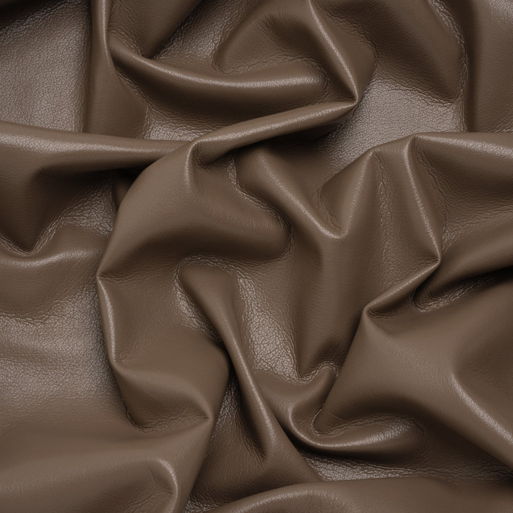 Buttery Faux Leather with Brushed Suede-like Backing - Taupe - Veronica Collection
