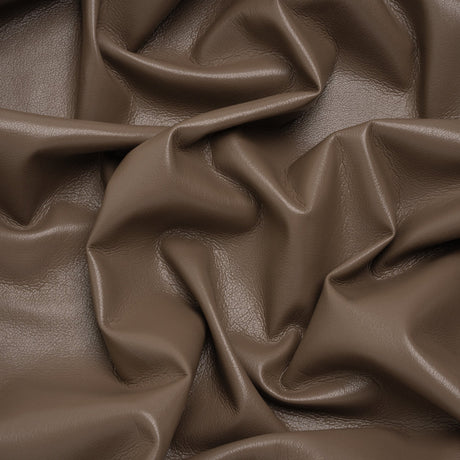 Buttery Faux Leather with Brushed Suede-like Backing - Taupe - Veronica Collection