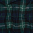 Yarn-Dyed Cotton Twill Flannel - Green, Black and Blue Black Watch Plaid