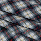 Yarn-Dyed Cotton Twill Flannel - Blue, Red and White Plaid