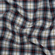 Yarn-Dyed Cotton Twill Flannel - Blue, Red and White Plaid