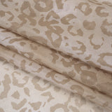 Silk Voile Print - Soft Beige and Tan Cheetah Spots - Deadstock