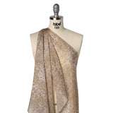 Silk Voile Print - Soft Beige and Tan Cheetah Spots - Deadstock