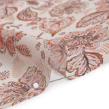 Silk Voile Print - Dusty Rose, Cream and Tan Paisleys and Flowers - Deadstock