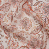 Silk Voile Print - Dusty Rose, Cream and Tan Paisleys and Flowers - Deadstock