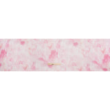 Crinkled Silk Chiffon Print - Pale Pink and Magenta Abstract Brush Strokes - Deadstock