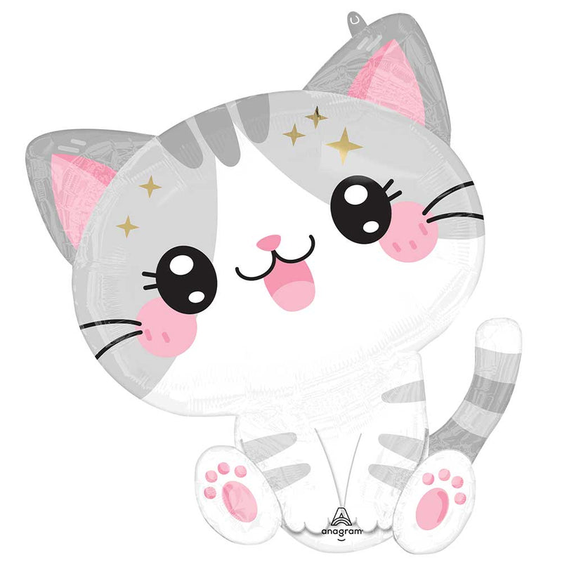 Cat Foil Balloon Kawaii Kitty 24 Inch
