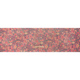 Crinkled Silk Chiffon Print with Metallic Gold Pinstripes - Pink, Navy, and Yellow-Beige Floral - Deadstock