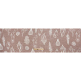 Silk Voile Print - Brown and White Sea Creatures and Shells - Deadstock