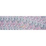 Crinkled Silk Chiffon Print - Pink, Navy, and Teal Abstract - Deadstock