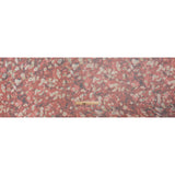Crinkled Silk Chiffon Print - Red, White and Black Painterly Flowering Branches - Deadstock
