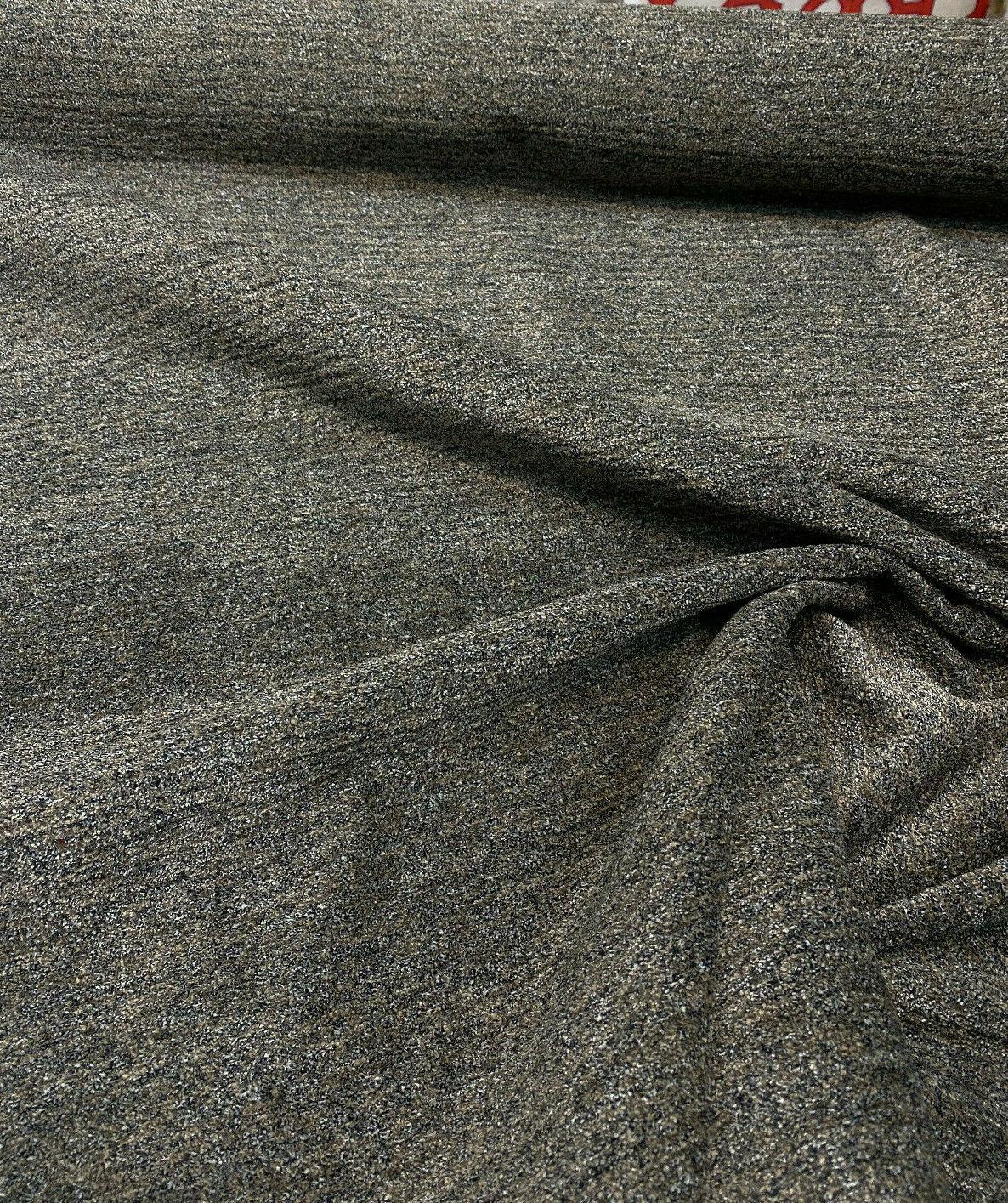 Mesmerize Chenille Upholstery Fabric - Dark Gray, Light Brown, Black Hints, 57" Width (1 Yard)